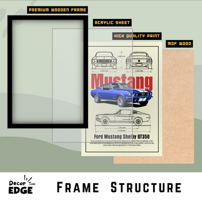 MUSTANG SHELBY GT350 - Premium Framed Poster