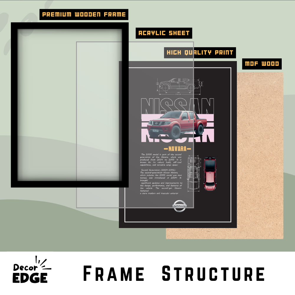 NISSAN NAVARA 2005 V1 - Premium Framed Poster