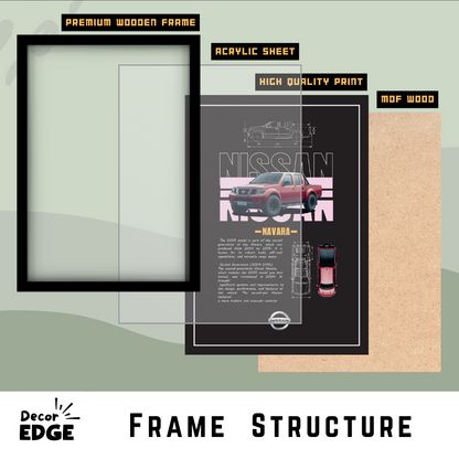 NISSAN NAVARA 2005 V1 - Premium Framed Poster