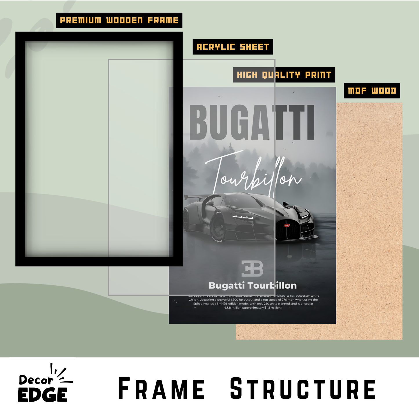 BUGATTI TOURBILLON | C-V3 | CAR POSTER
