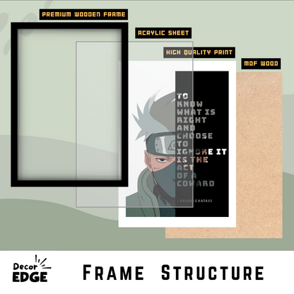Stand for What's Right – Kakashi Quote Poster