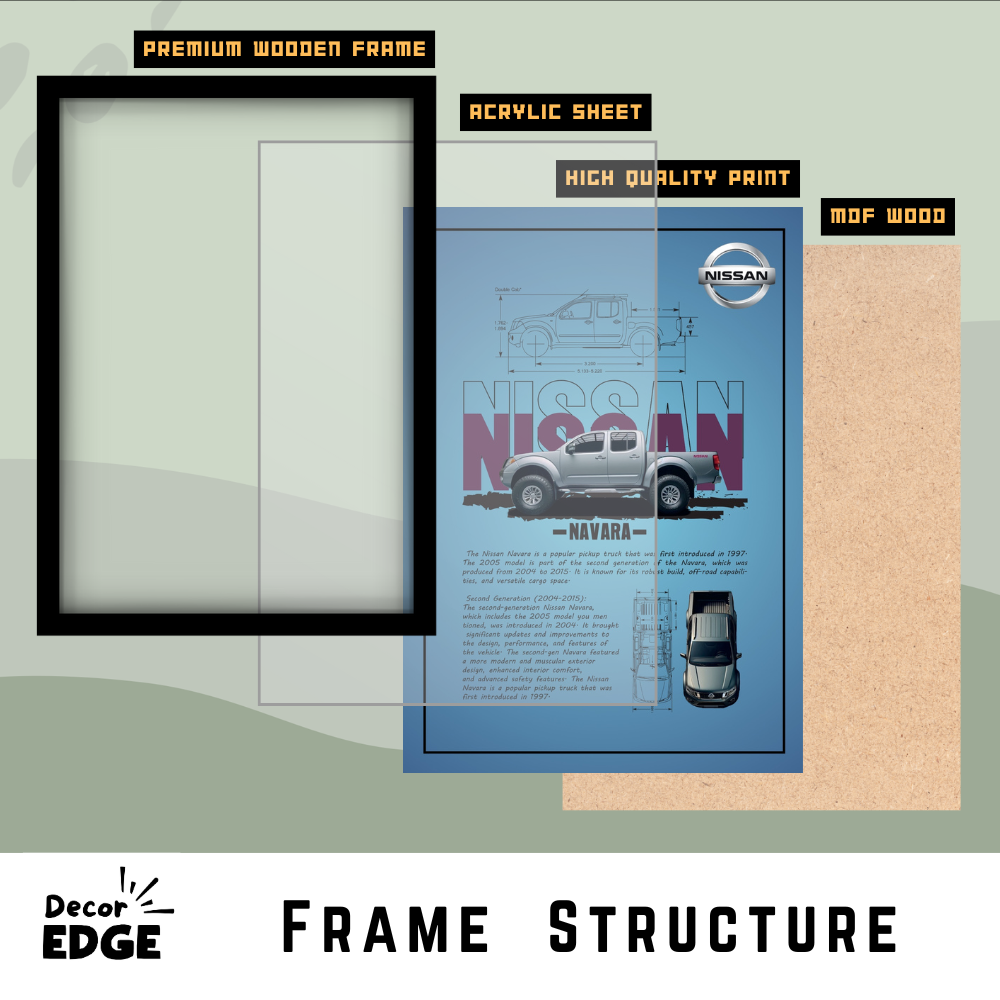 NISSAN NAVARA 2005 - Premium Framed Poster