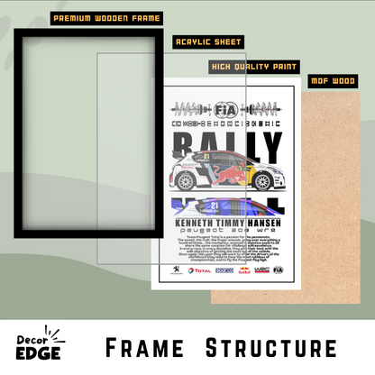 PEUGEOT 208 WR - Premium Framed Poster