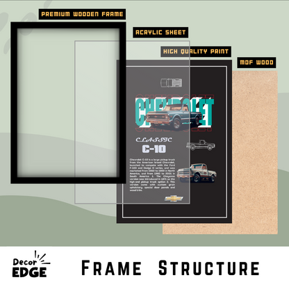 CHEVROLET CLASSIC C-10 - Premium Framed Poster