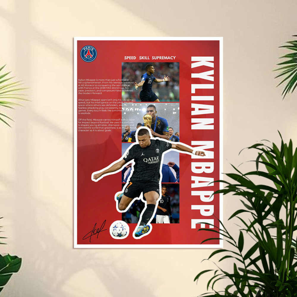 Mbappe | MBAPPE-PSG-2 | Football Poster